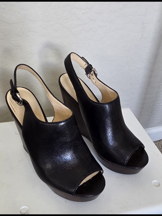 Jade Shoes - COACH Jade Slingback Wedge Heels Size 9B